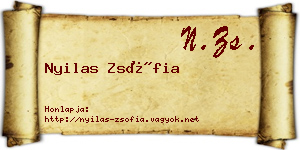 Nyilas Zsófia névjegykártya