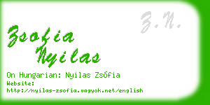 zsofia nyilas business card