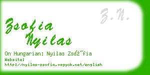 zsofia nyilas business card